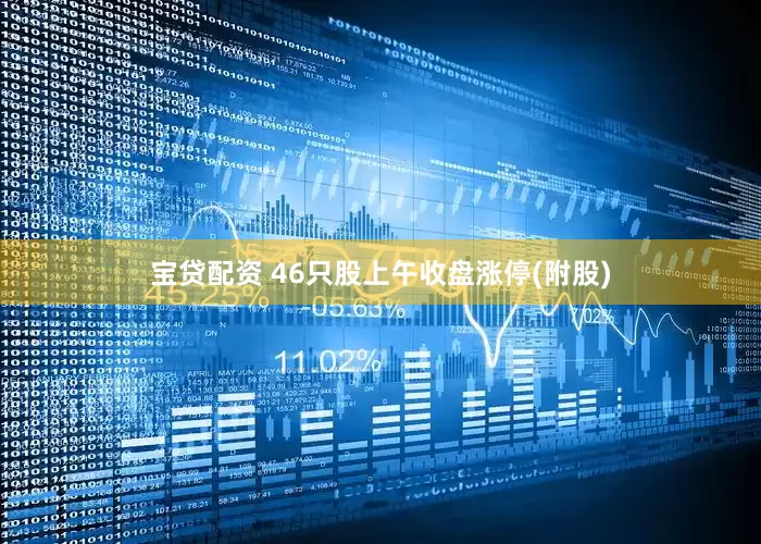 宝贷配资 46只股上午收盘涨停(附股)